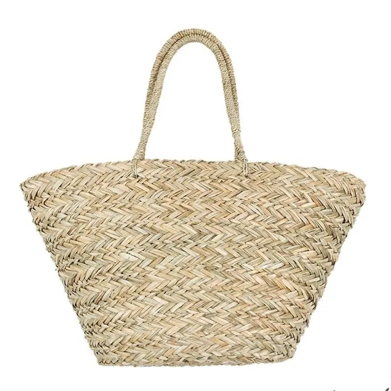 

Summer Round Rattan Straw Bags Casual Bohemia Style Circle Travel Bag Women Durable Weave big Beach Bag Shoulder Bag Popular