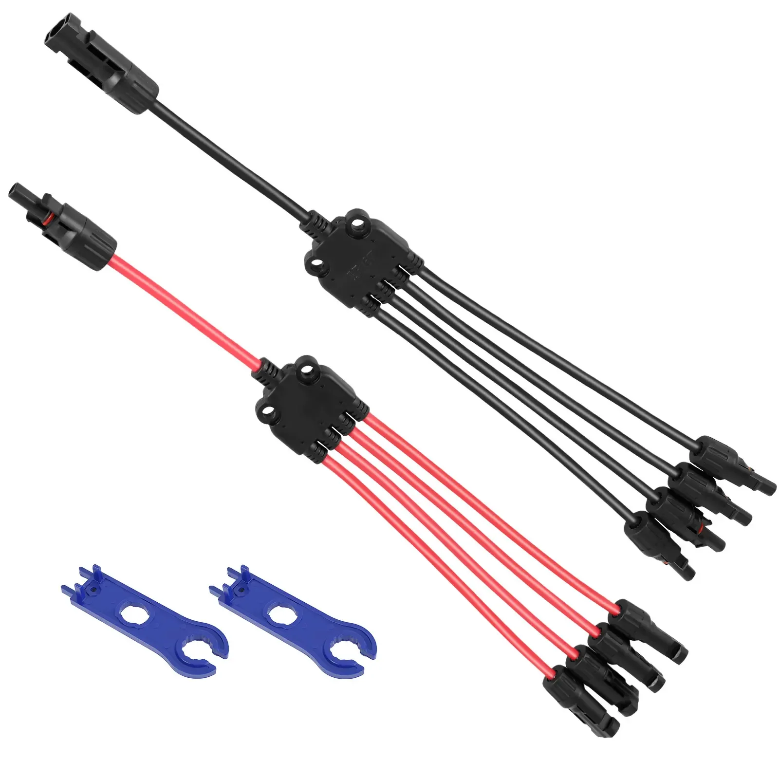 2/4PCS Connettori solari Adattatore a 5 vie a forma di Y impermeabile Cavo solare Adattatore parallelo Connettore del cavo del pannello resistente al calore Hotsa