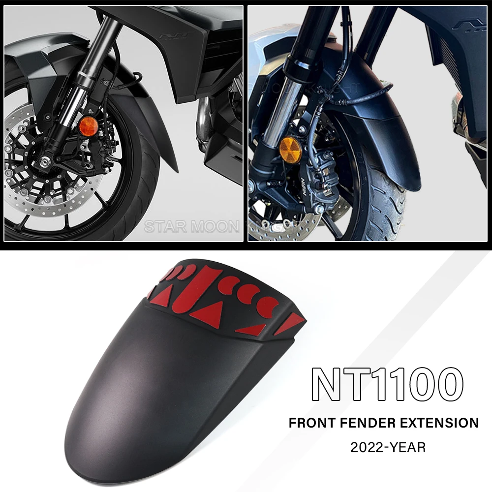 

Motorcycle Accessories Front Wheel Fender Extender For Honda NT 1100 NT1100 2022- ABS Plastic Mudflaps Extension Splash Guard