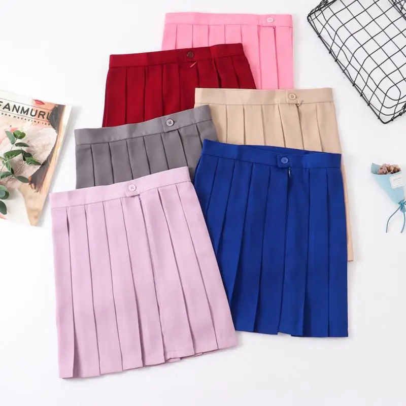 Fashion Summer Women Girls Skirt  High Waist Student Black Pleated Skirts Women Cute Sweet Girls Dance Mini Skirt XS-3XL