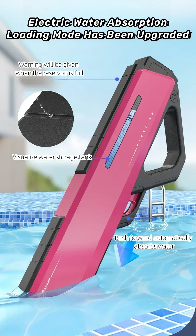 Electric Automatic Water Gun Continuous Firing Summer Pool Toy_voghion.com