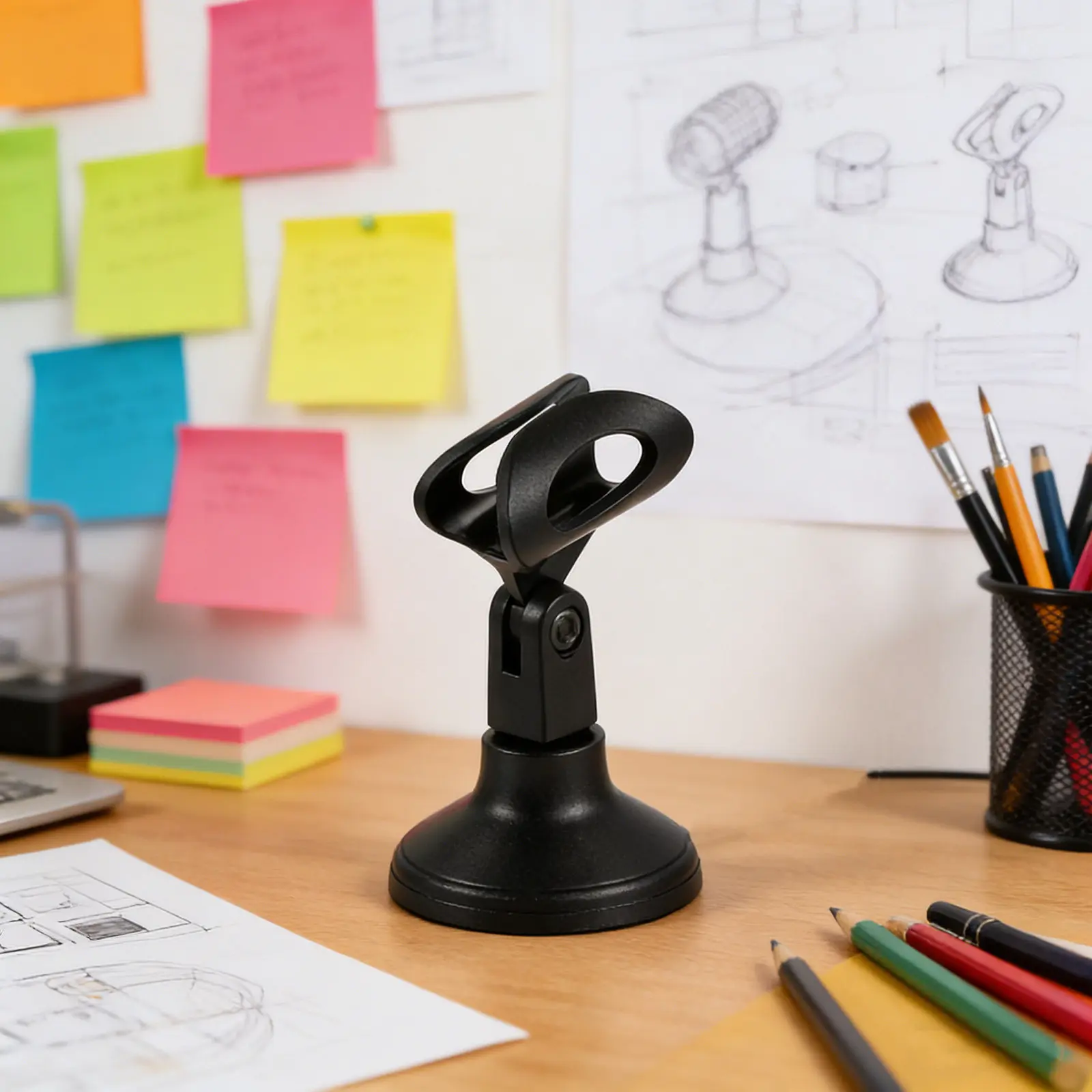 3 세트 마이크 홀더 조정 가능한 클립 데스크탑 클램프 마이크 스탠드 안정적인 베이스 팟캐스트 스트리밍 게임 보컬 녹음