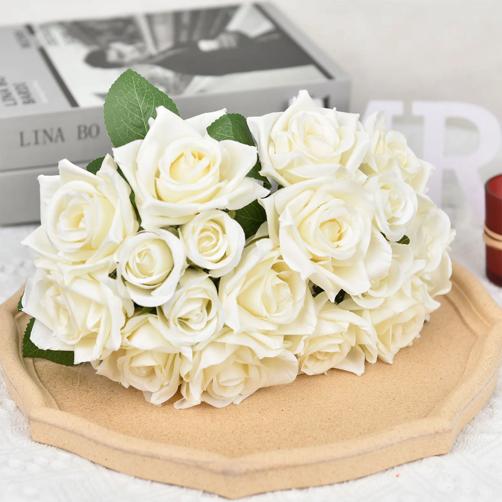 Wedding Bouquets Artificial Rose Flowers Artificial Flower Rose Bouquet for Wedding Home Garden