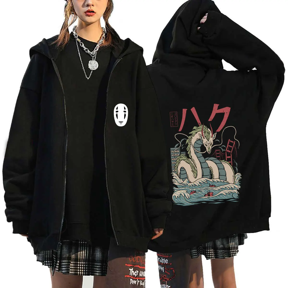 

Funny Japanese Anime Cartoon Totoro Hoodie Oversized Kawaii Hoodeis Miyazaki Hayao Studio Ghibli Harajuku Sweatshirts Unisex