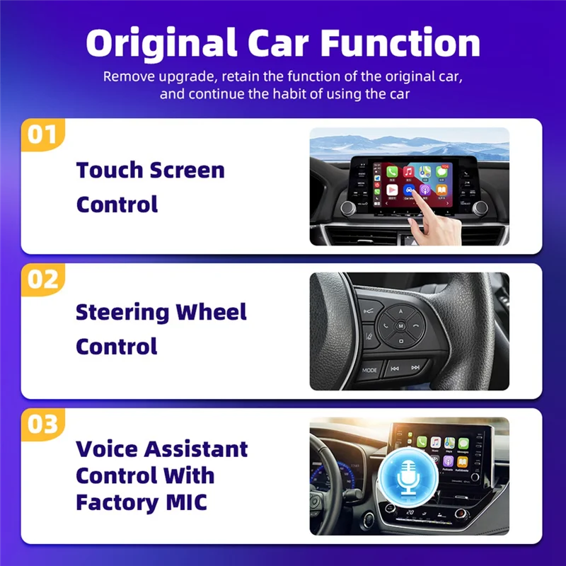 무선 Carplay 안드로이드 자동 무선 자동차 어댑터에 신뢰할 수있는 유선 스마트 미니 박스 플러그 앤 플레이 Wifi 2 In 1 Car AI Box