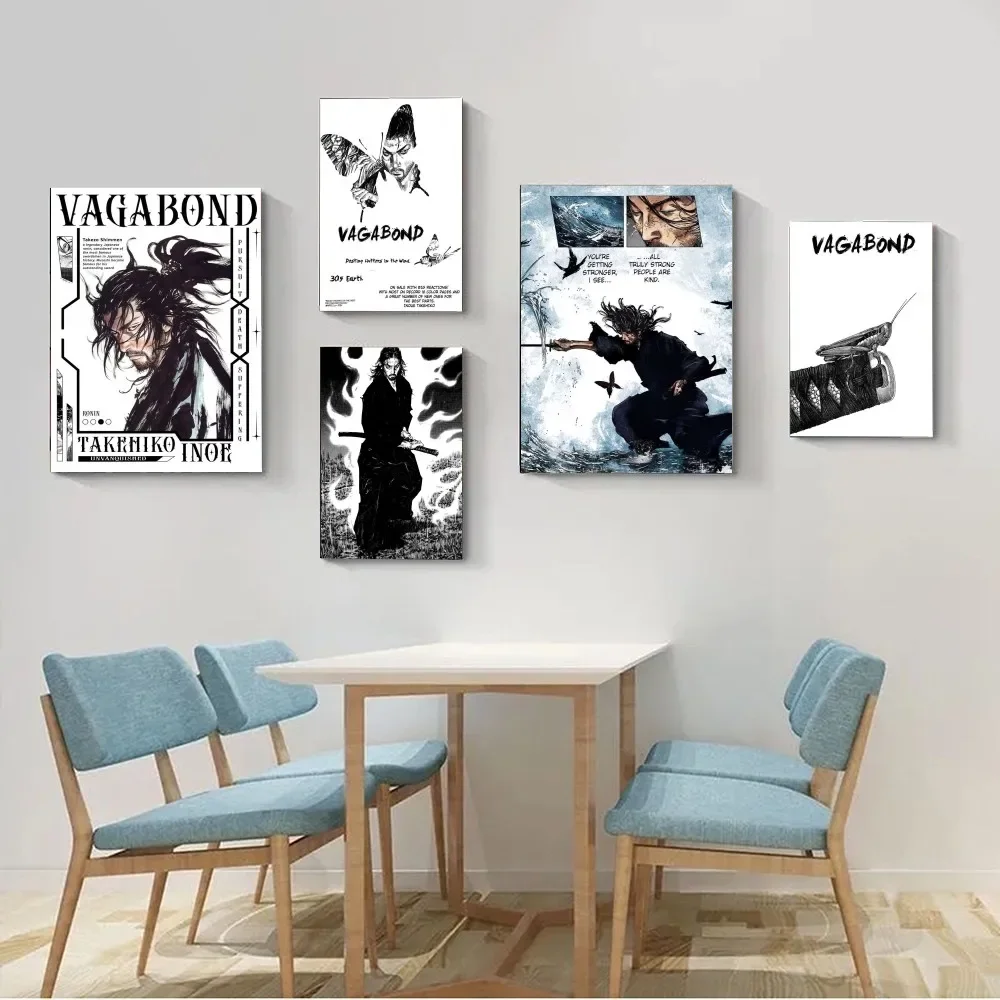 Vagabond Manga Poster Kraft Club Bar Paper Vintage Poster Wall Art Painting Bedroom Study Stickers