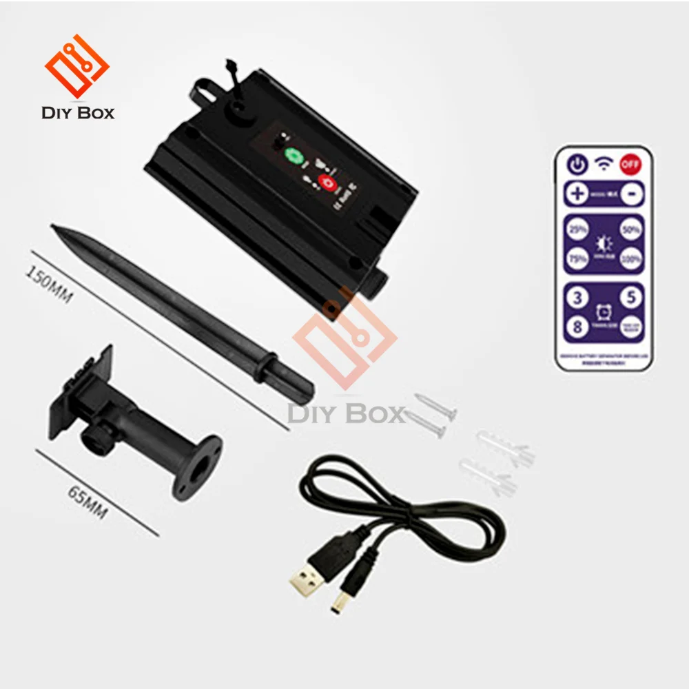 3V 24V Solar Battery Box Kit Pack Powered Lithium Panel Light With Drill Digger Remote Control For Led String Strip Lamp DIY