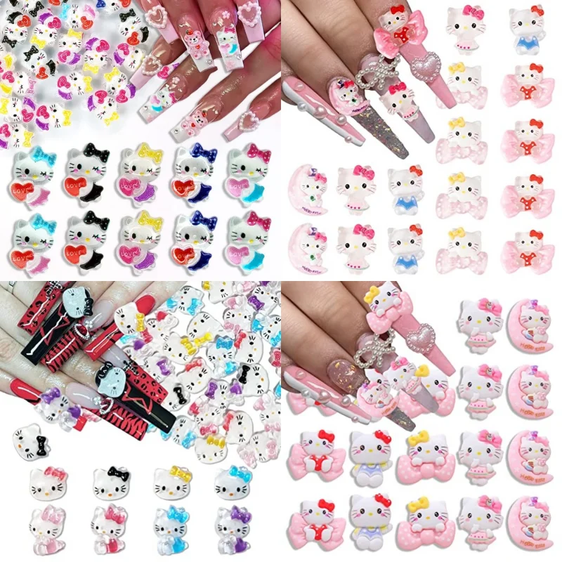 60Pcs Nail Art Charms Pendants with 1Pcs Nail Piercing Drill for Home DIY  Salon 