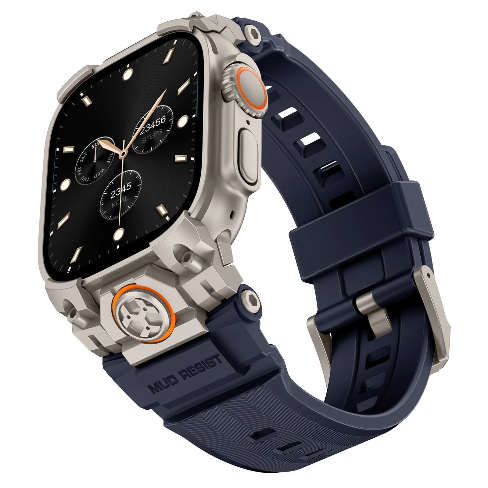 Deluxe Silicone Loop Bracelet with Metal Connector
