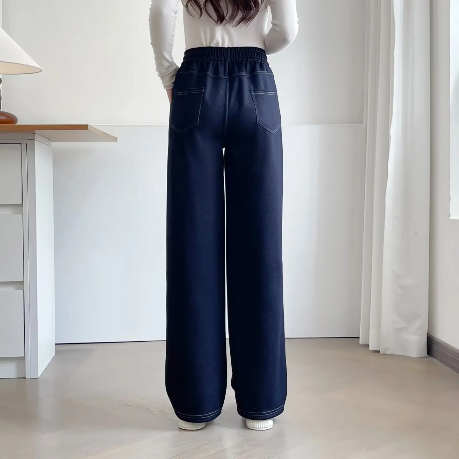 XXXXL Fashion Plus Size Women's Jeans Autumn New Casual Straight Leg Soft Long Pants 641