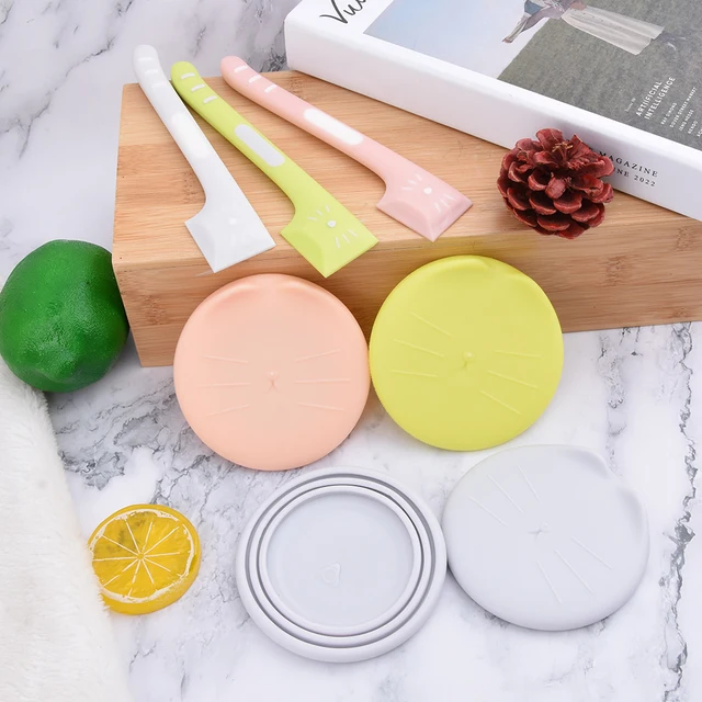 4 Coperchi In Silicone Per Lattine Da 65-85 Mm Con Cucchiai - Per Cibo Animali E Conserve - Foto 6