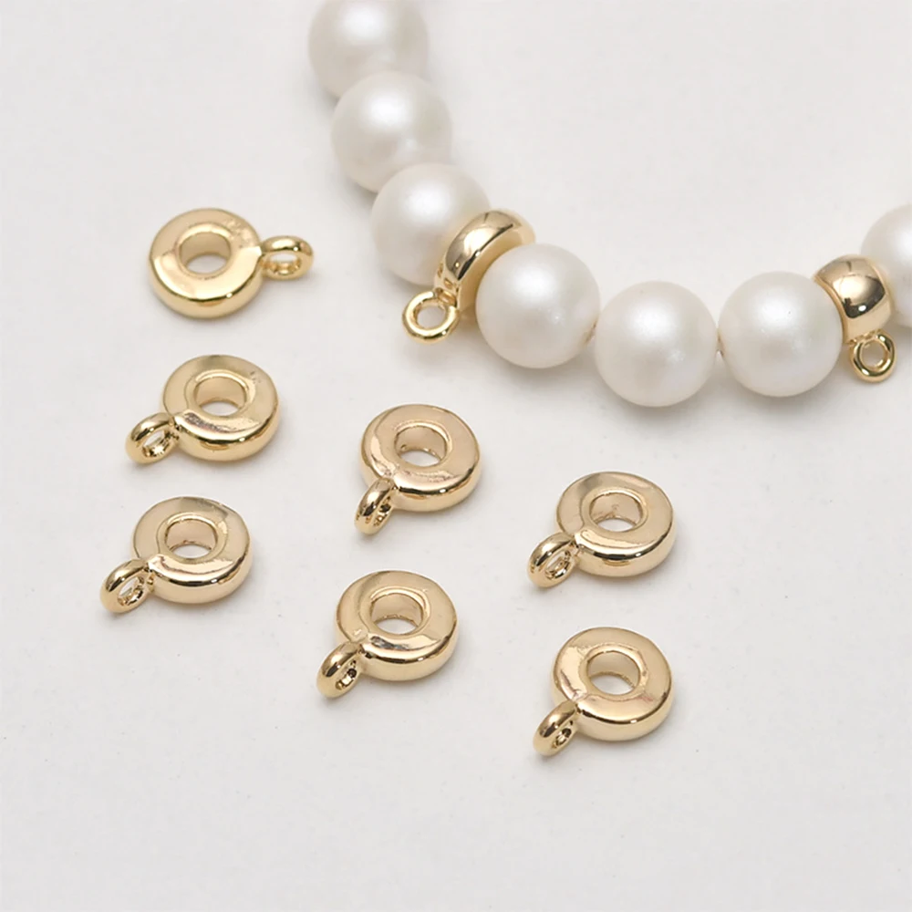 10PcsBrassBailBeadsHangerCharmsConnectorLinksLooseBailsSpacer
