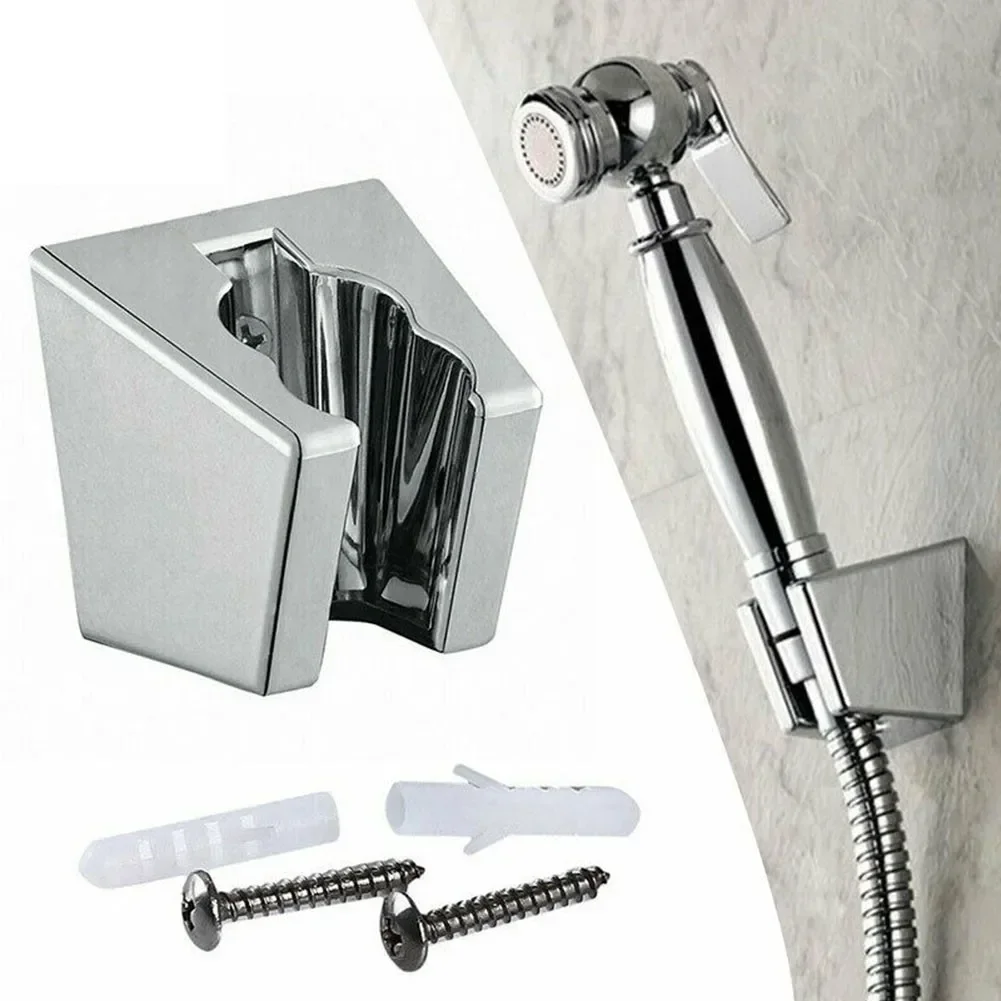 Bracket Shower Head Holder Shower Seat 4.8*4.8*3cm ABS Lightweight Replacement Robust Wall Mount Adjustable Base