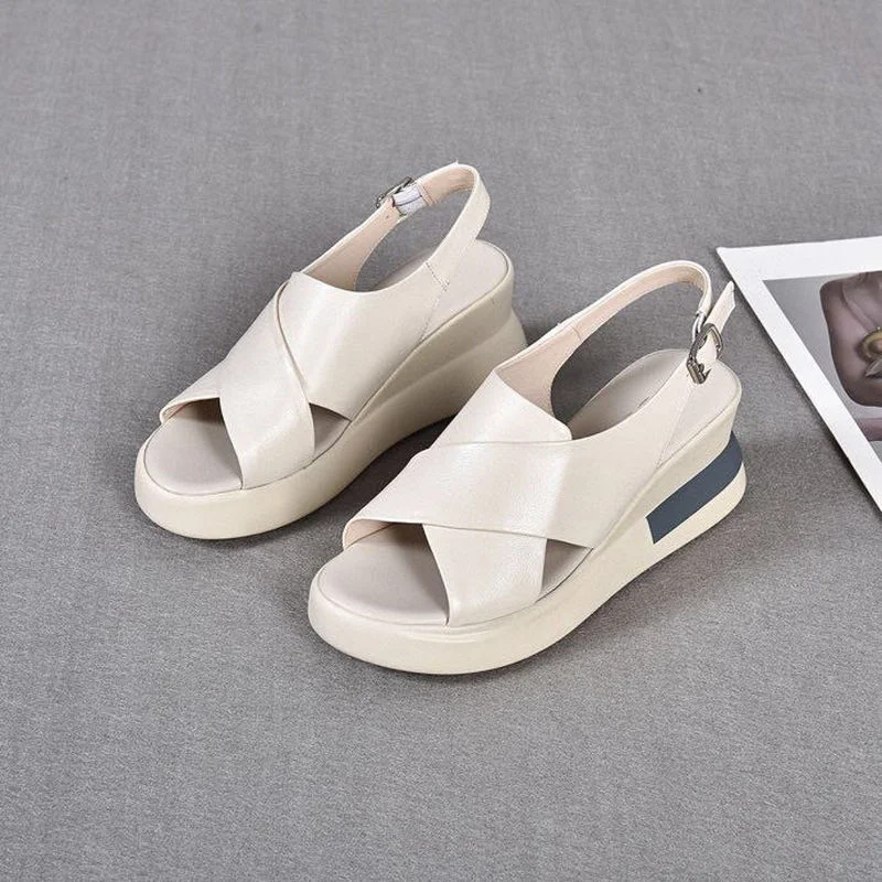 

Удобные сандалии, красивая популярная летняя модная верхняя одежда, однотонная универсальная женская обувь на толстой подошве с односторонней пряжкой