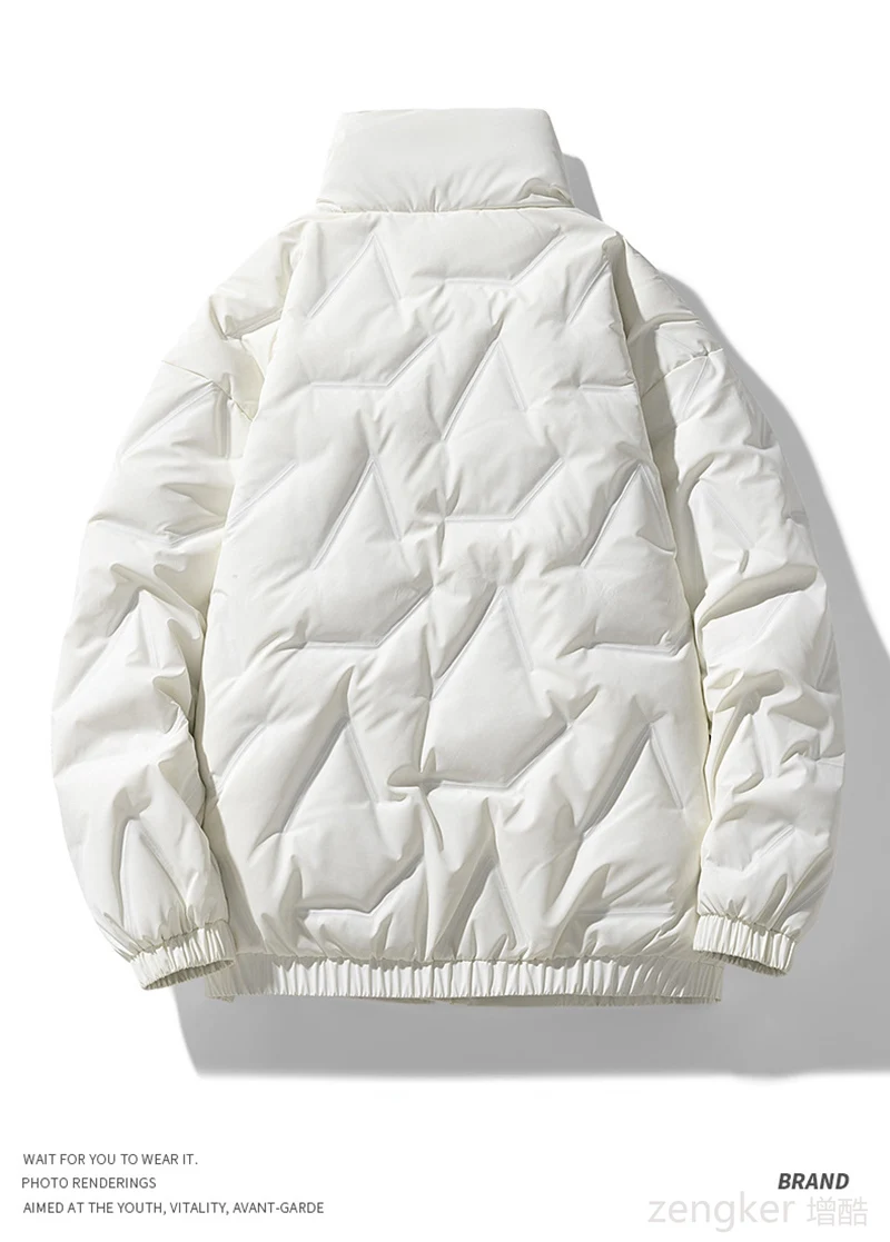 Winter Trend Men's Handsome Versatile Standing Collar Down Coat Plus Size Cold Resistant Warm Coat 140kg 8xl men winter jacket