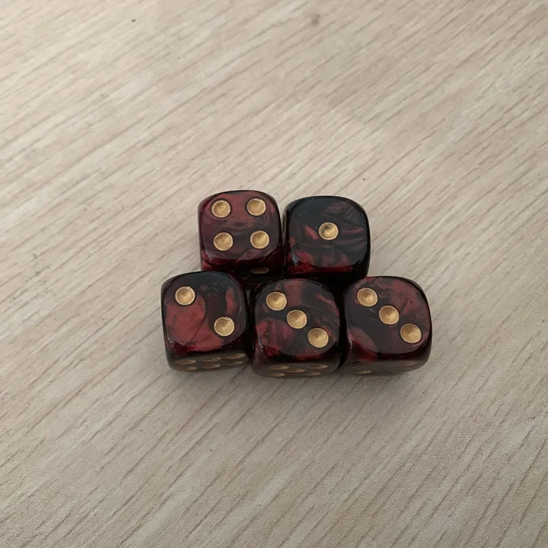 5-Piece Dual-Color 16mm Dice Set - Fun Puzzle Board Game Accessories