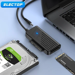 Кабель-адаптер ELECTOP USB на SATA, Переходник USB 3,0 2,0 на M.2 NGFF SATA для 2,5/3,5 дюймового SSD HDD, внешний адаптер