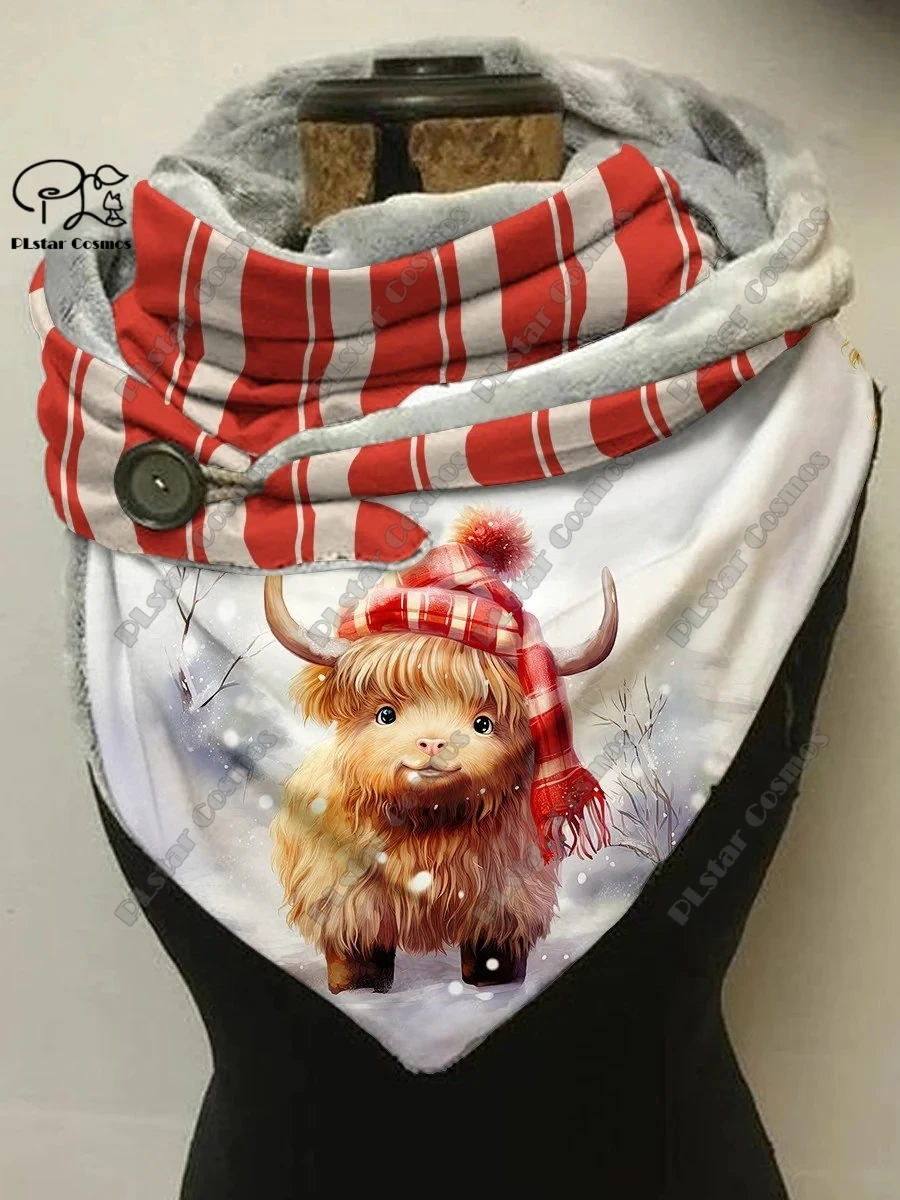 Рисунок 6 - Теплый шарф-шаль с 3D-принтом животных
