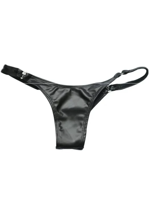 S-3XL Wet Look PVC Thong And G String Matt Shiny PU Leather Bikini Briefs  Tangas Women Sexy Calcinha Underwear Bragas Lingerie - AliExpress