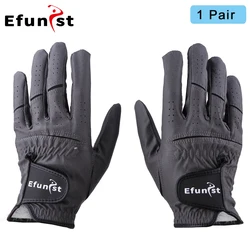 Men's Breathable Golf Gloves - Soft Dual-Color Swing & Putting Training with Grip Particles - 25 large (1 pair Dark Grey)