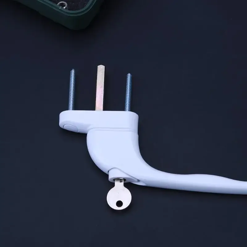 White Aluminum Alloy Window with Locks Universal Door Handle Key for Double Glazing Turning