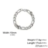 Lucktune bracelet chaine argent homme bracelet aciers inoxydables figaro Figaro chaîne Bracelet pour hommes femmes acier inoxydable largeur 3-10 MM Bracelets Punk bijoux Couple cadeau Pulsera Hombre nouveau