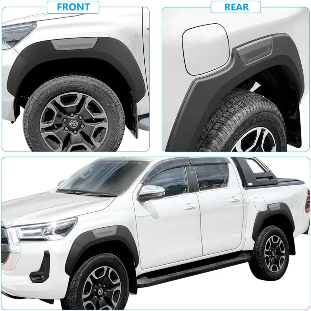 White Fender Flares Wheel Arch Suits For Hilux SR5 SR 2005-2011 Front Guard 4pcs - Foto 9
