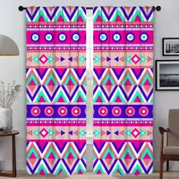 Aztec Curtains Child Room Shades Blackout Curtain for Room 2 Panel Tulle for Bedroom Partition Home Interior Curtains Living 1