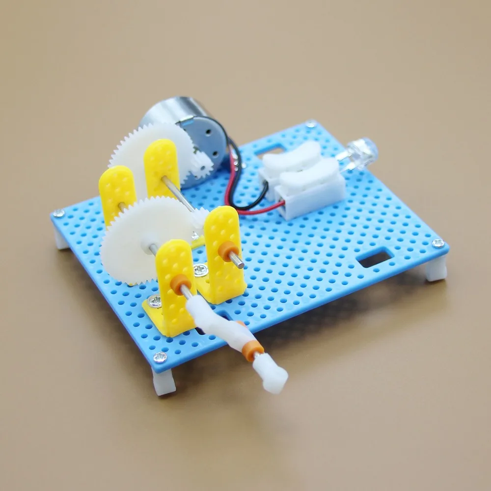 크리 에이 티브 DIY 과학 Gizmo 핸드 크랭크 생성기 어린이 퍼즐 조립 키..