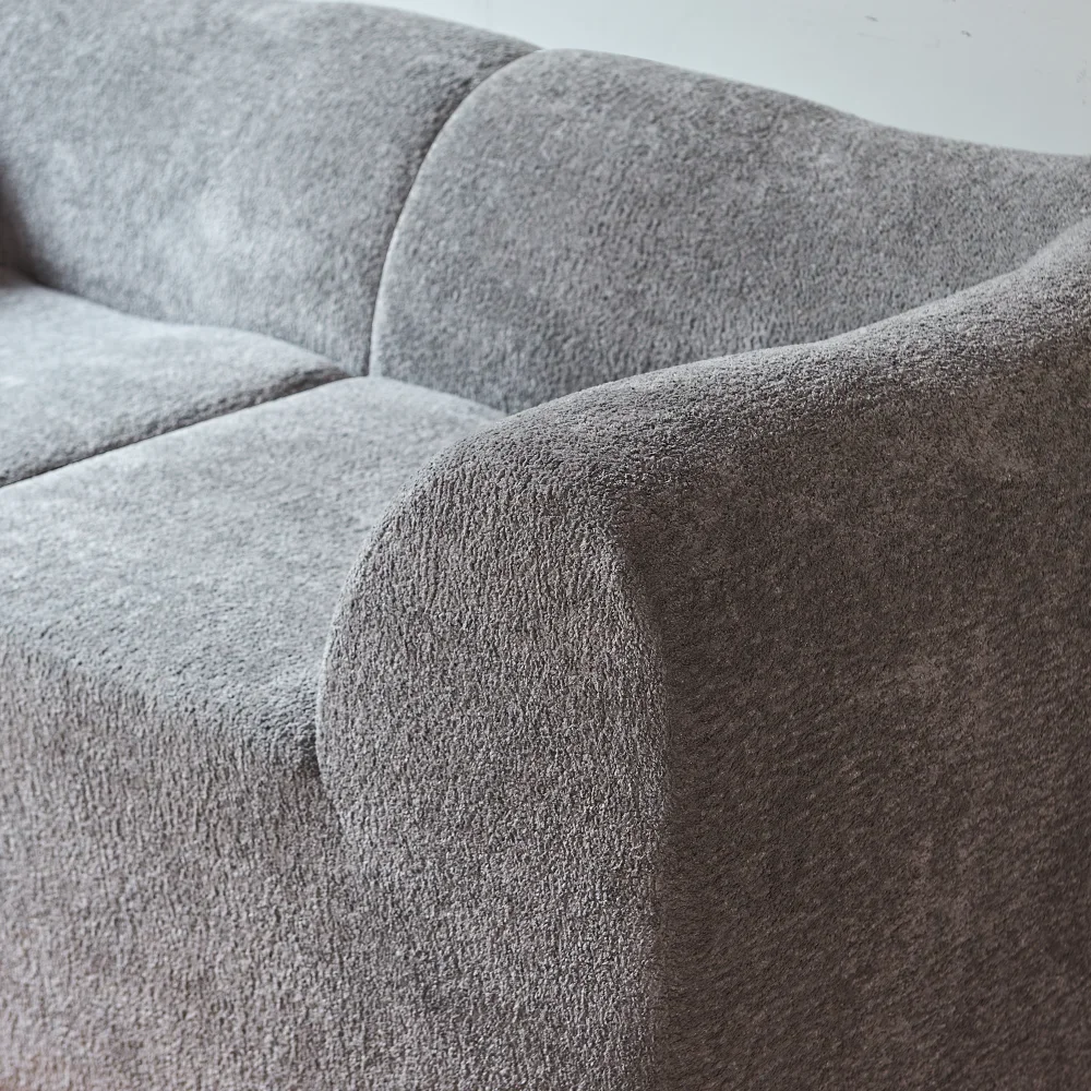 Modernes 2-Sitzer-Samtsofa mit Kissen – platzsparendes Loveseat für Wohnzimmer, Büro, Wohnung – weiches Kompressionsdesign – Detail 18