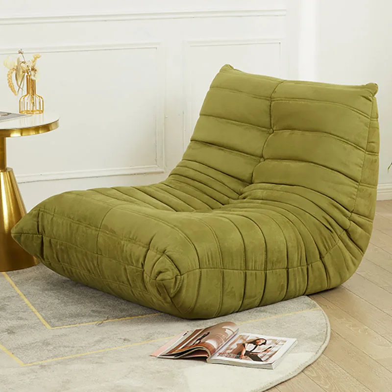 Single Seat Foam Armless Couch Chair Lazy Floor Sofa Fireside Bean Bag Chair Sofa Lounger single chair For Living Room Bedroom Fireside