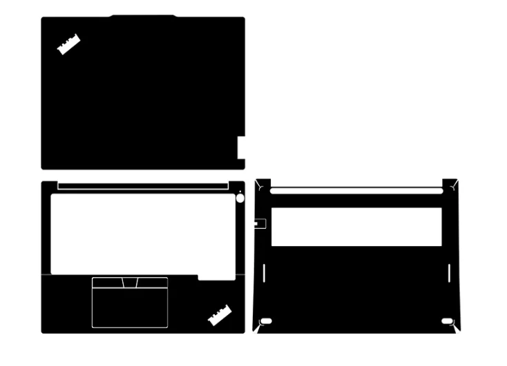 Stil anpassen 1x oben 1x Handballen auflage 1x untere Haut vor geschnittene Aufkleber Fall Cover Film für Lenovo Thinkpad E14 Gen 5 2023