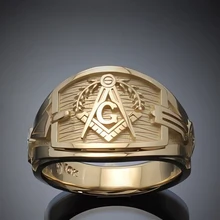  Fashion Men's Eye of Providence Rings Golden Masonic Hip Hop Punk Party Jewelry 