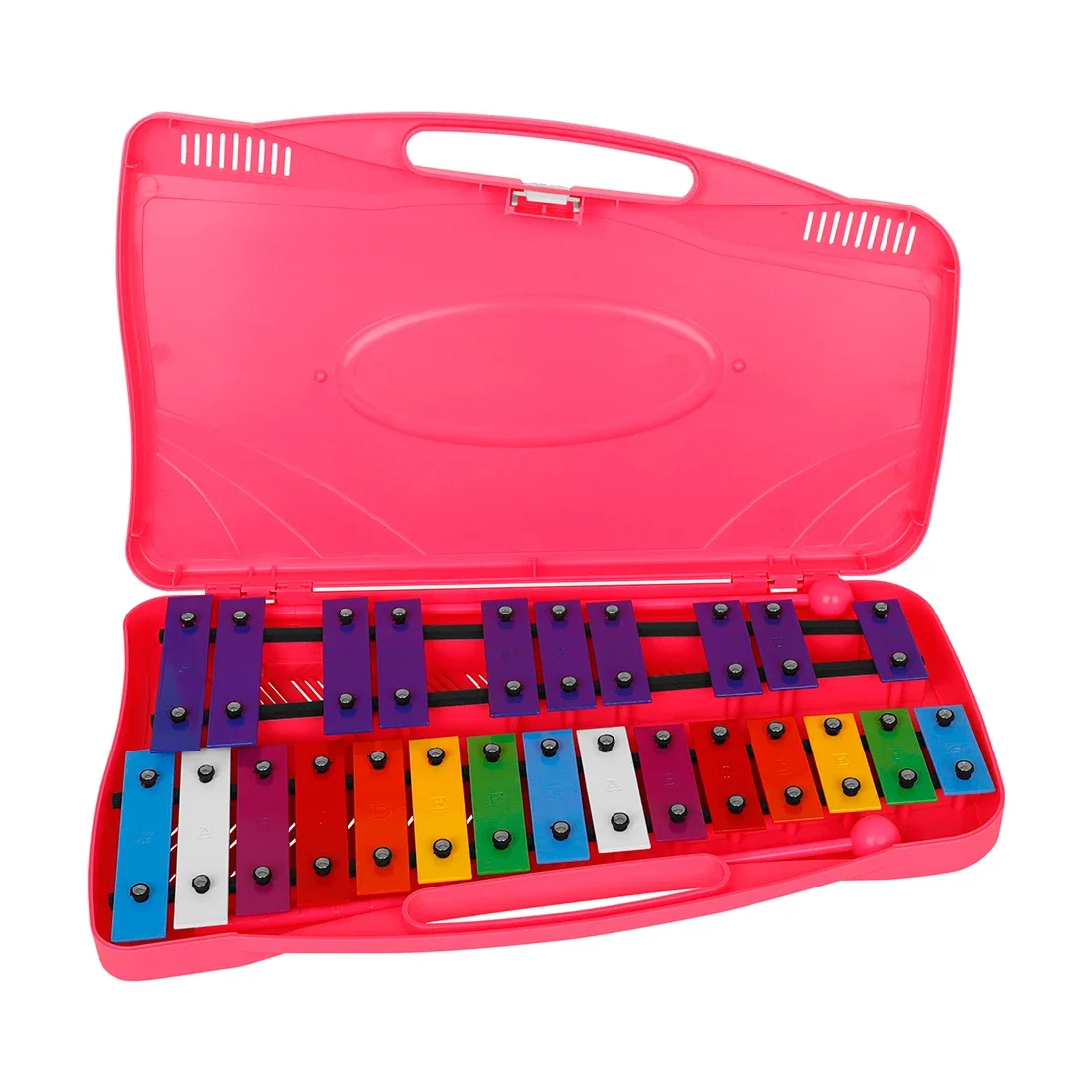 Xylophone 25 Note Aluminum Plate Piano with Hand Knock ABS Carrying Case Children Music Toys xylophone toys