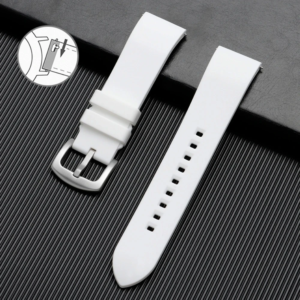 Durable Silicone Waterproof Quick Release Watch Strap - Soft Belt Bracelet (Various Sizes Available)