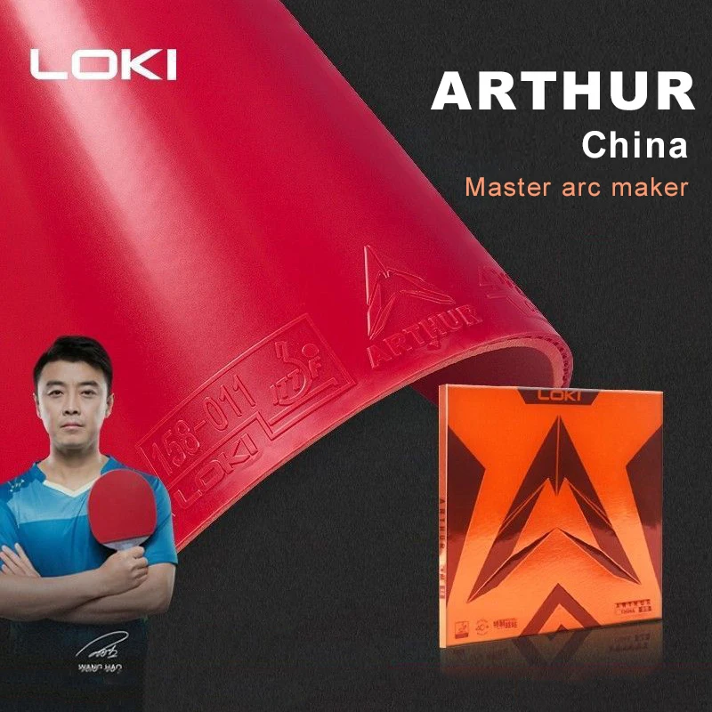 LOKI ARTHUR China Table Tennis Rubber Sticky Offensive Ping Pong Rubber Pimple-in Tacky with Hard Cake Sponge
