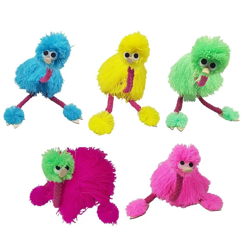 

Hand Made Ostrich Marionette Puppets String Doll Ostrich Marionette Toy Pull String Puppet Parent-Child Interactive Toys
