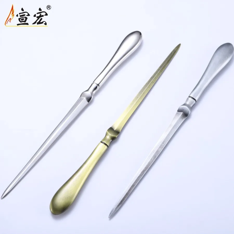 Tool to Take off Security Tags European Metal Letter Opener Retro Box Opener Xuan Paper Cutter Utility Knife Letter Sword