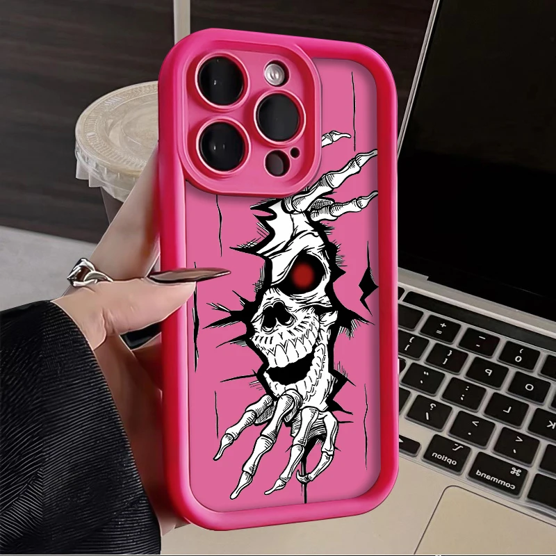 Retro Punk Cool Skeleton Case - Stylish Protective Cover