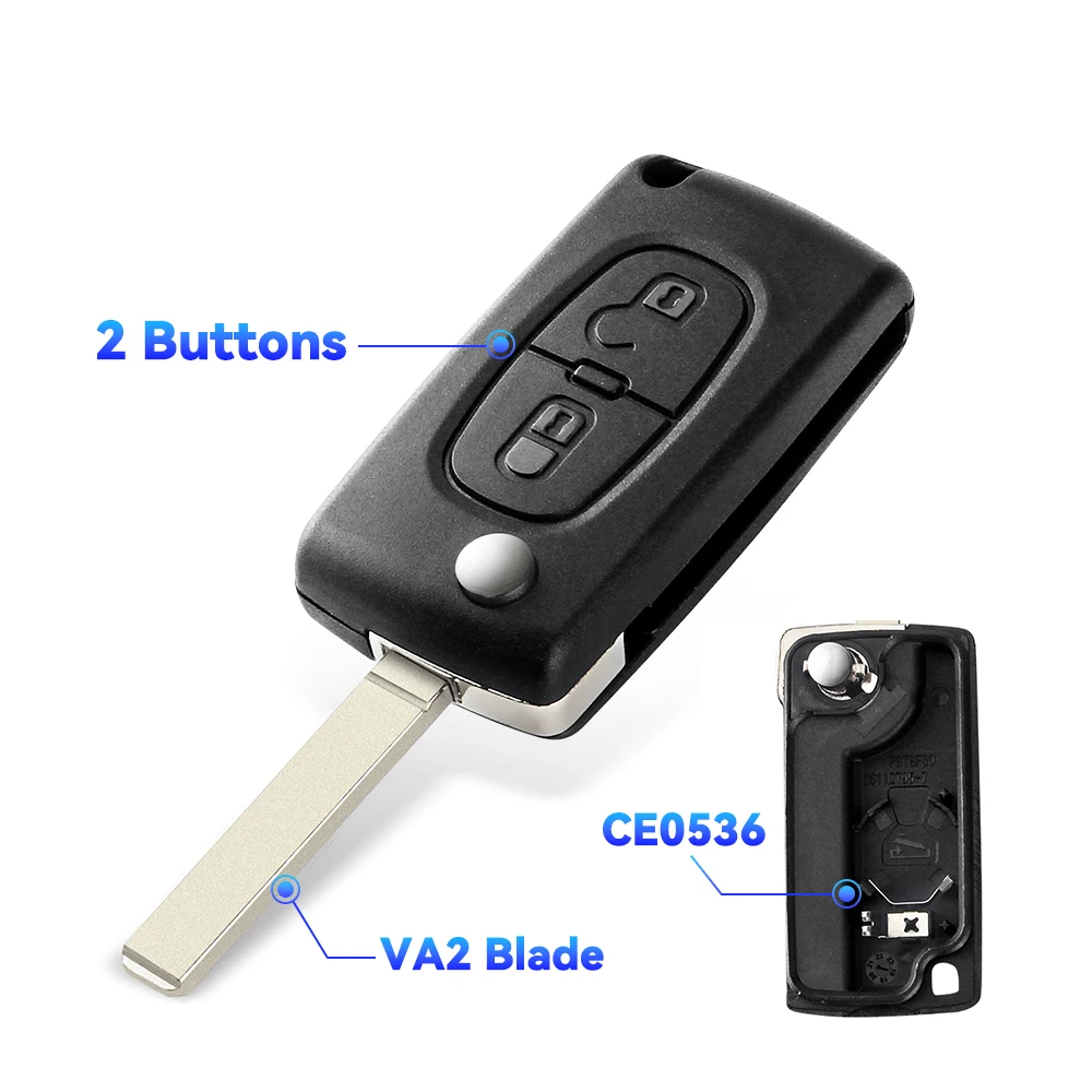Premium Flip Remote Car Key Shell - Durable Design