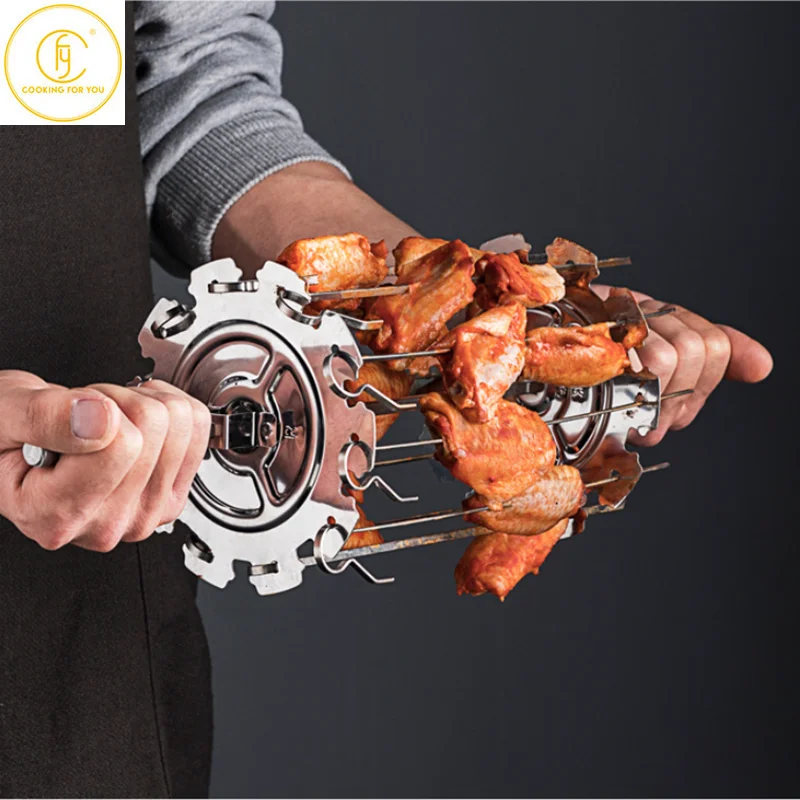 20/25cm Stainless Steel BBQ Skewers Tool Stretch Bread Spaghetti Food Steak Bake The Cage Kitchen Family Food Baking Accessories