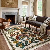Carpet for Living Room Non-slip Soft Machine Washable Bedroom Floor Mat Bohemian Style Large Size Home Decoration Rug 거실 카펫 1