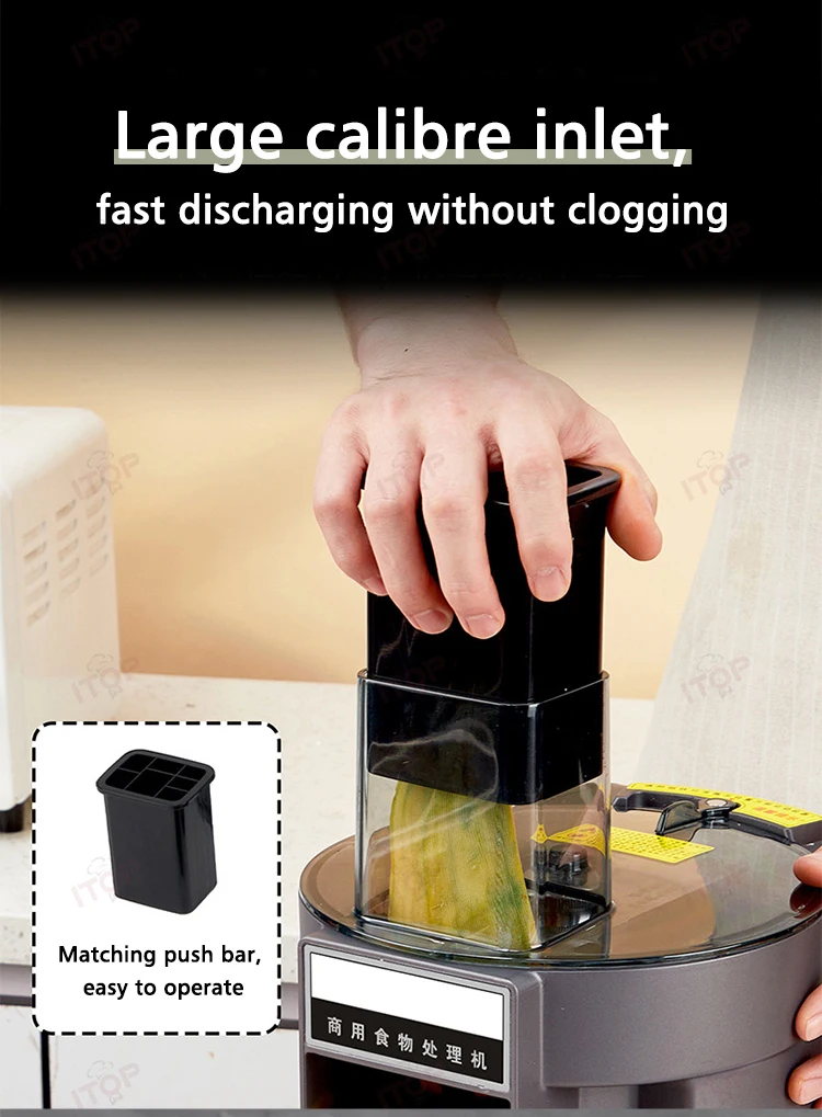 Description Picture 4 of itemITOP K8600 Multifunctional Vegetable Cutter Slicing Shredding Dicing Food Processor Commercial Vegetable Cutter with 3 Blade