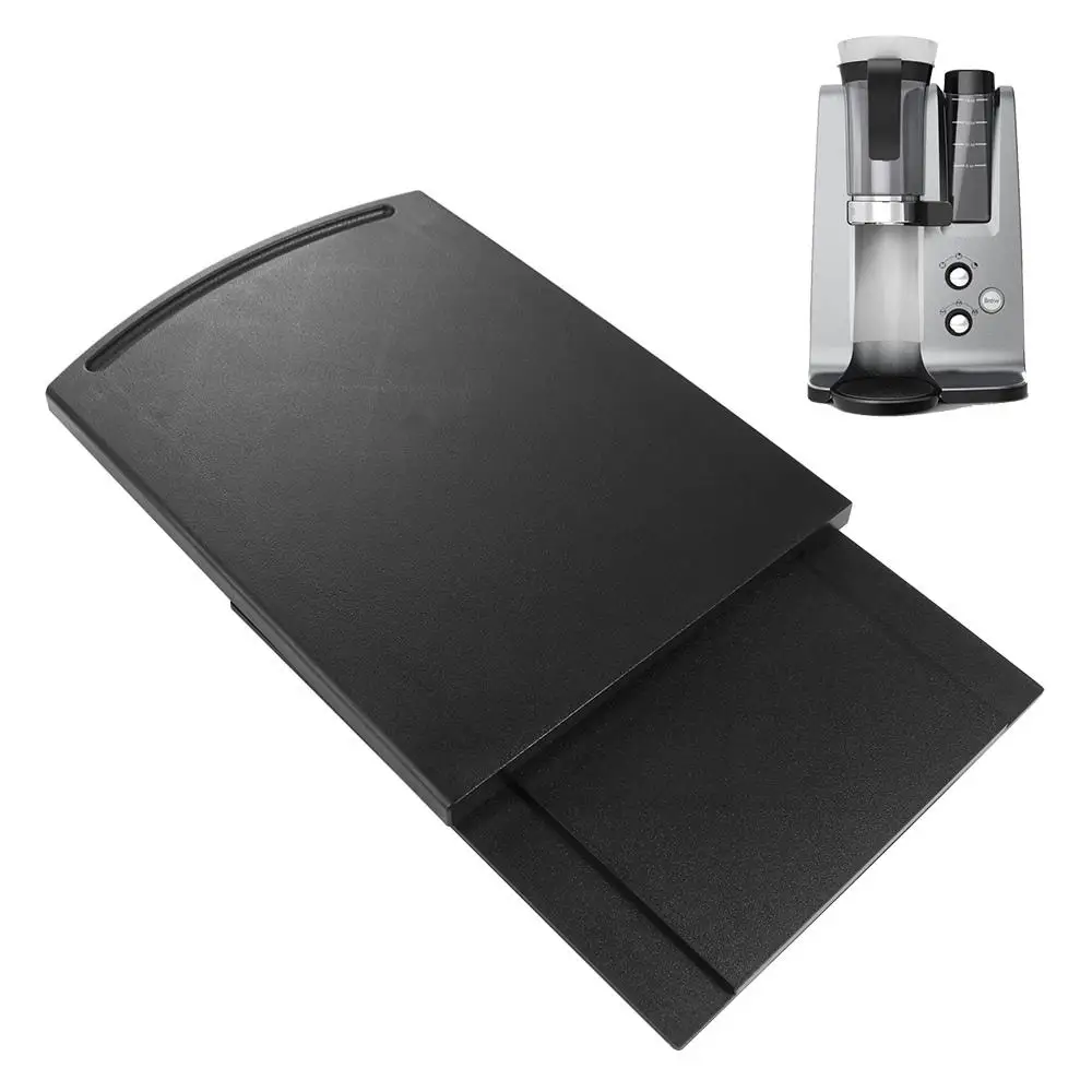 Black Versatile With Wheels Toaster Blender Retractable Sliding Tray Sliding Mat Storage Mat Kitchen Accessories