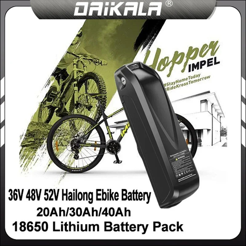 

Ebike Battery Hailong Polly36V 48V 52V15Ah 20Ah 24Ah 25Ah18650 21700 Electric Bike Batteria for 350W 500W 750W 1000W 1500W Motor