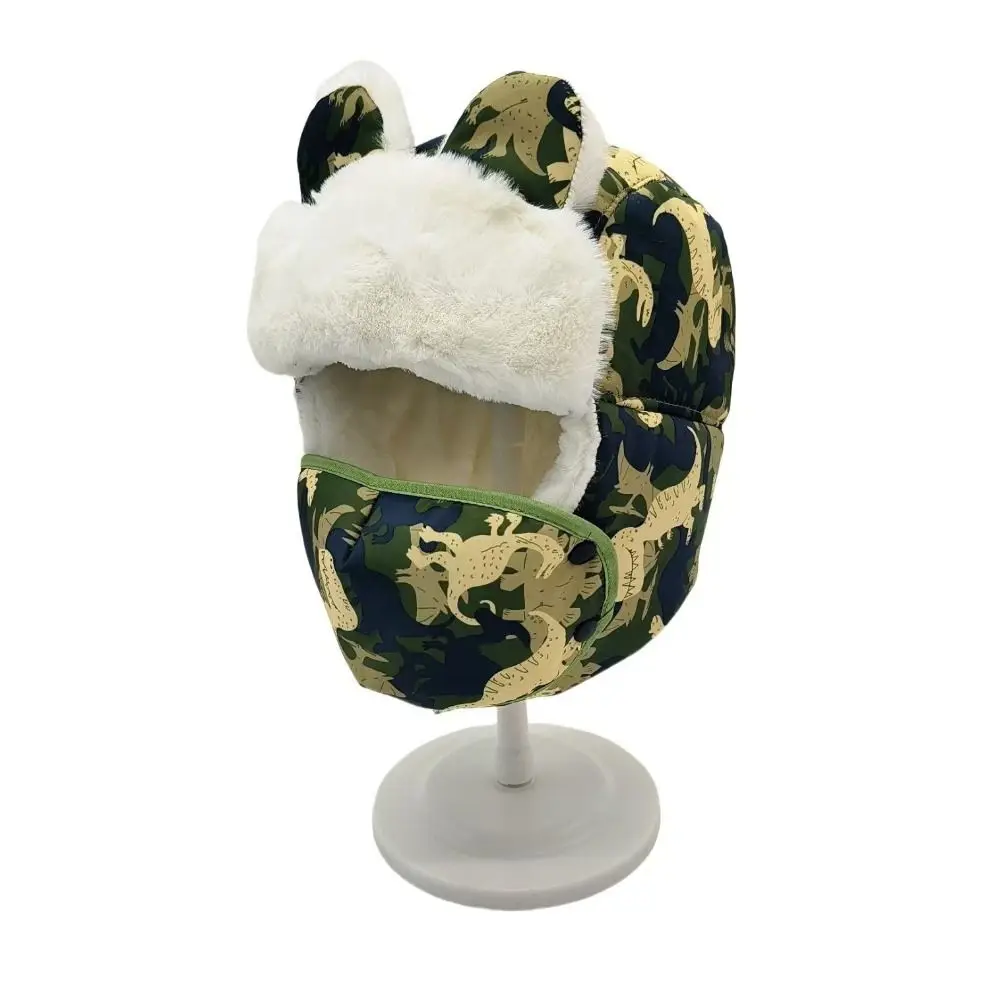 Winter Fleece Bomber Hat Windproof Earflap Mask