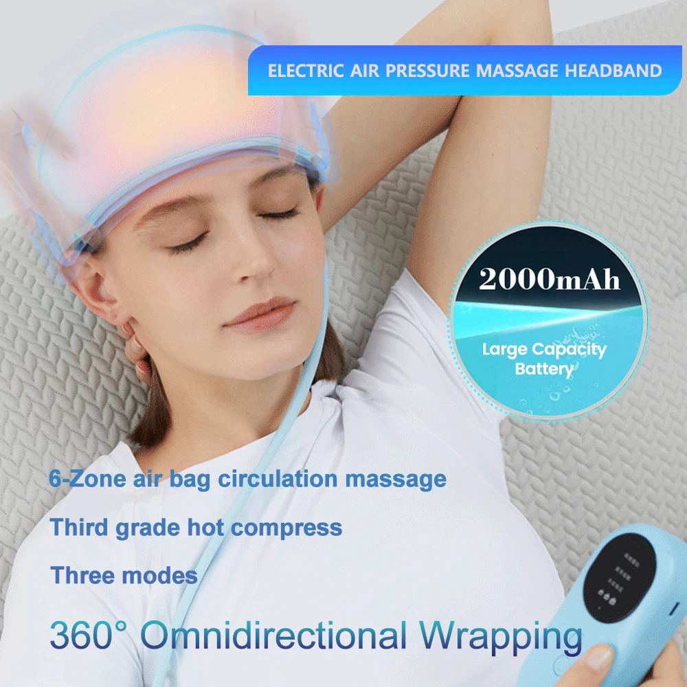 Electric Air Pressure Head Massager Kneading Head Airbag Massage