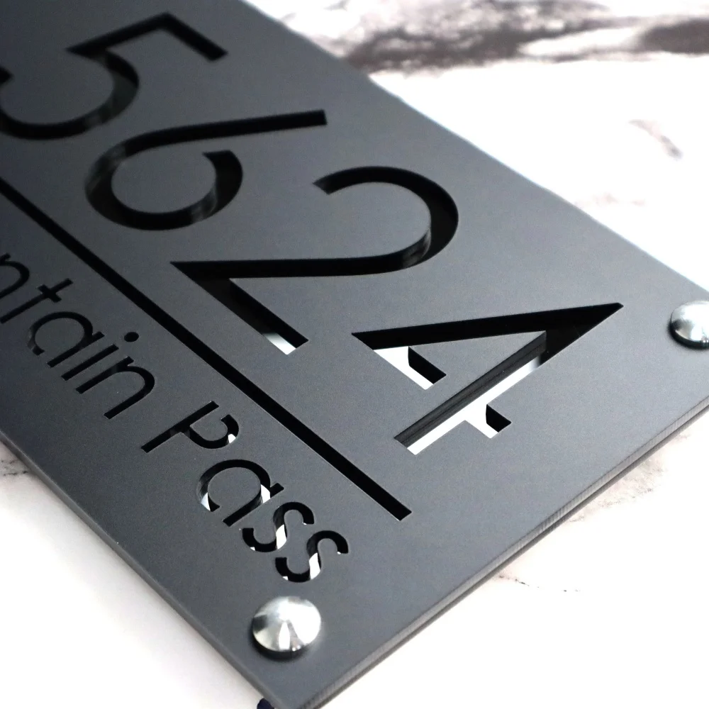 House Number Signs Door Signs House Numbers Number Plate Customized House Number Sign Laser Cutting Door Plate Personalized Street Address Acrylic House Modern Decoration