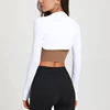 Womens Long Sleeves Shrug Cardigan Ladies Open Front Crop Cardigan All-matching Sport Crop Tops for Yoga Running Gym 3