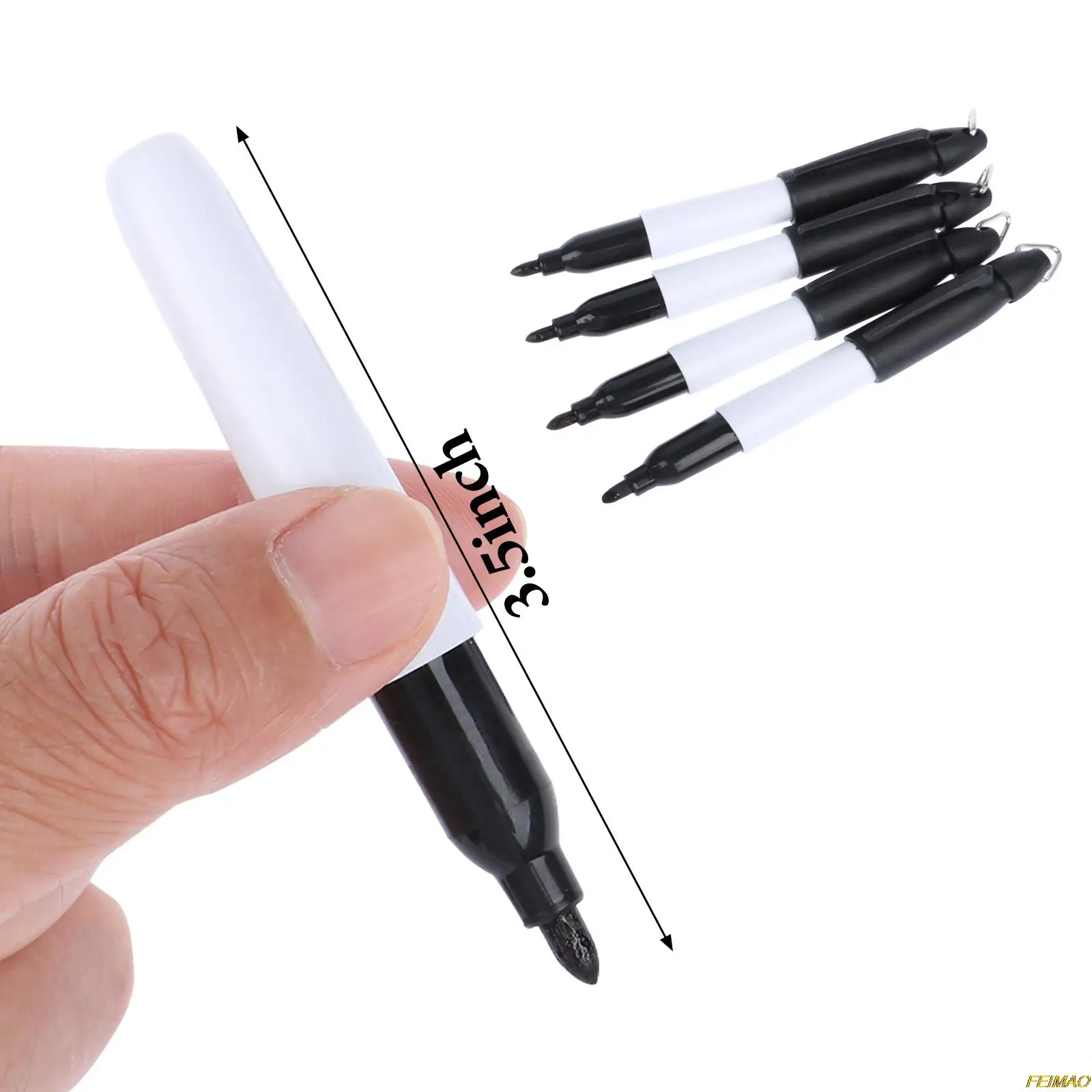 Mini Permanent Markers With Cap Clips 50 Pcs Golf Ball Marker Pen Dry Erase Markers golf ball mark